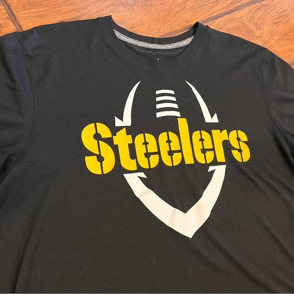 Steelers Nike tee mens Large Dri Fit NFL black Team Apparel football performance - Picture 2 of 11